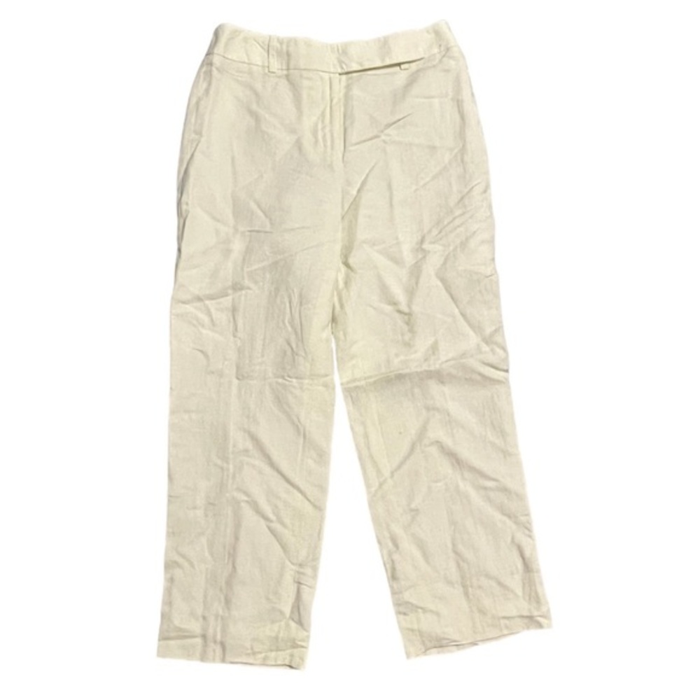 Ann Taylor loft linen blend crop pants size 2 lime green NWT
